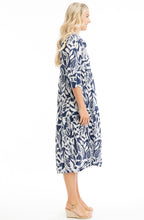 Hayman Navy Collared Midi Dress