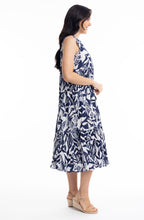 Hayman Navy Tiered Midi Dress