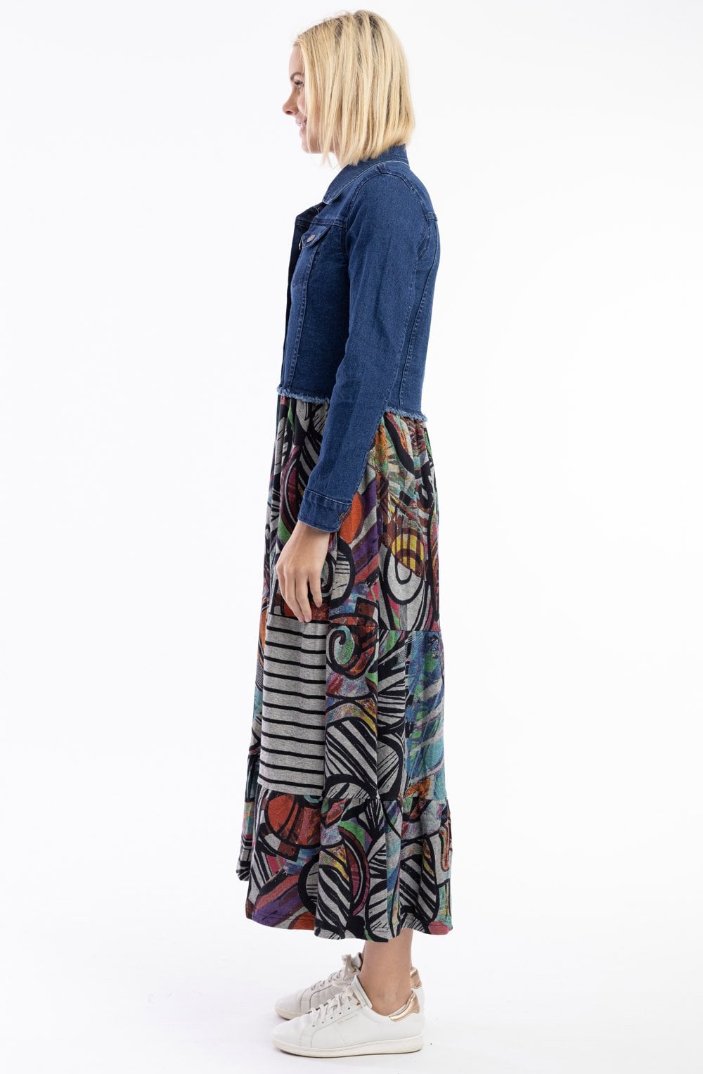 Jailhouse Rock Denim Jacket Effect Dress