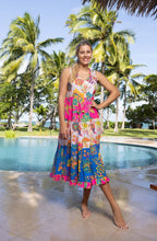 Le Monre Vibrant Mix Tiered Midi Dress