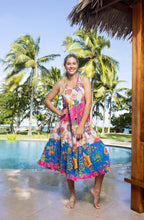 Le Monre Vibrant Mix Tiered Midi Dress