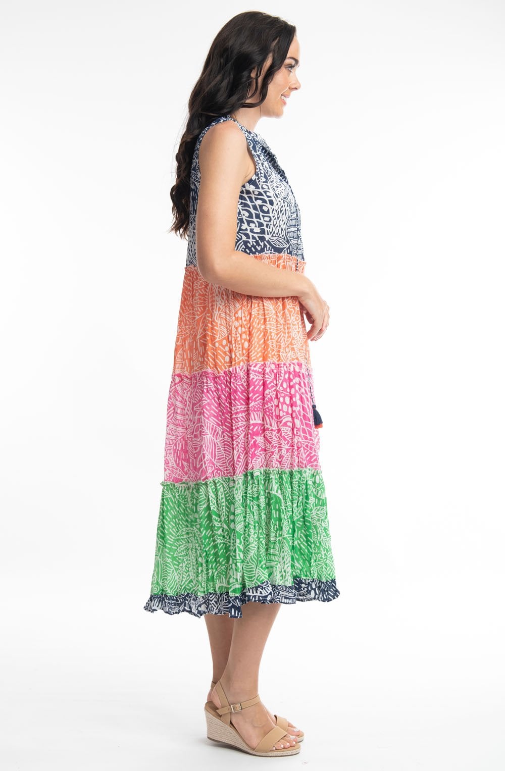 Leros Multi Colour Tiered Maxi Dress