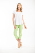 Lime Bangalene Capri Trousers