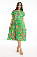 Madurai Green Collared Midi Dress