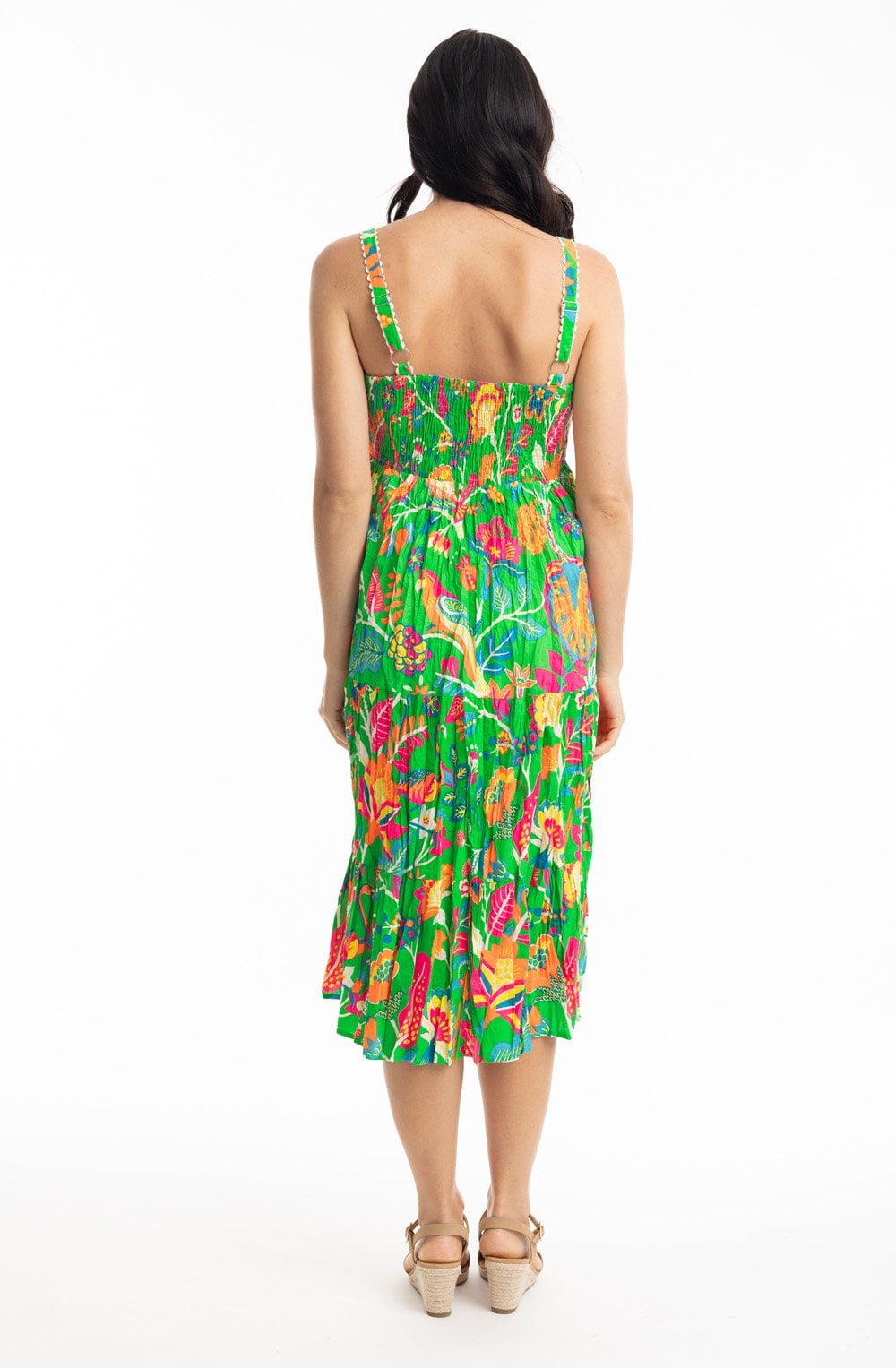 Madurai Green Strappy Midi Dress