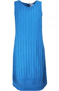 Marina Blue Cotton Broderie Shift Dress