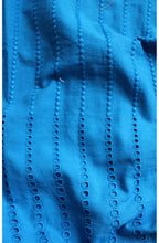 Marina Blue Cotton Broderie Shift Dress