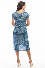 Matheran Blue Button Down Tiered Dress