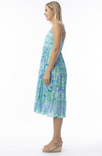 Montevideo Aqua Strappy Midi Dress