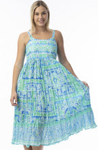 Montevideo Aqua Strappy Midi Dress
