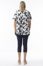 Navy Nazca Frill Oversized Top