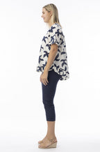 Navy Nazca Frill Oversized Top