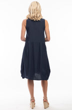 Navy Sleeveless Bubble Dress