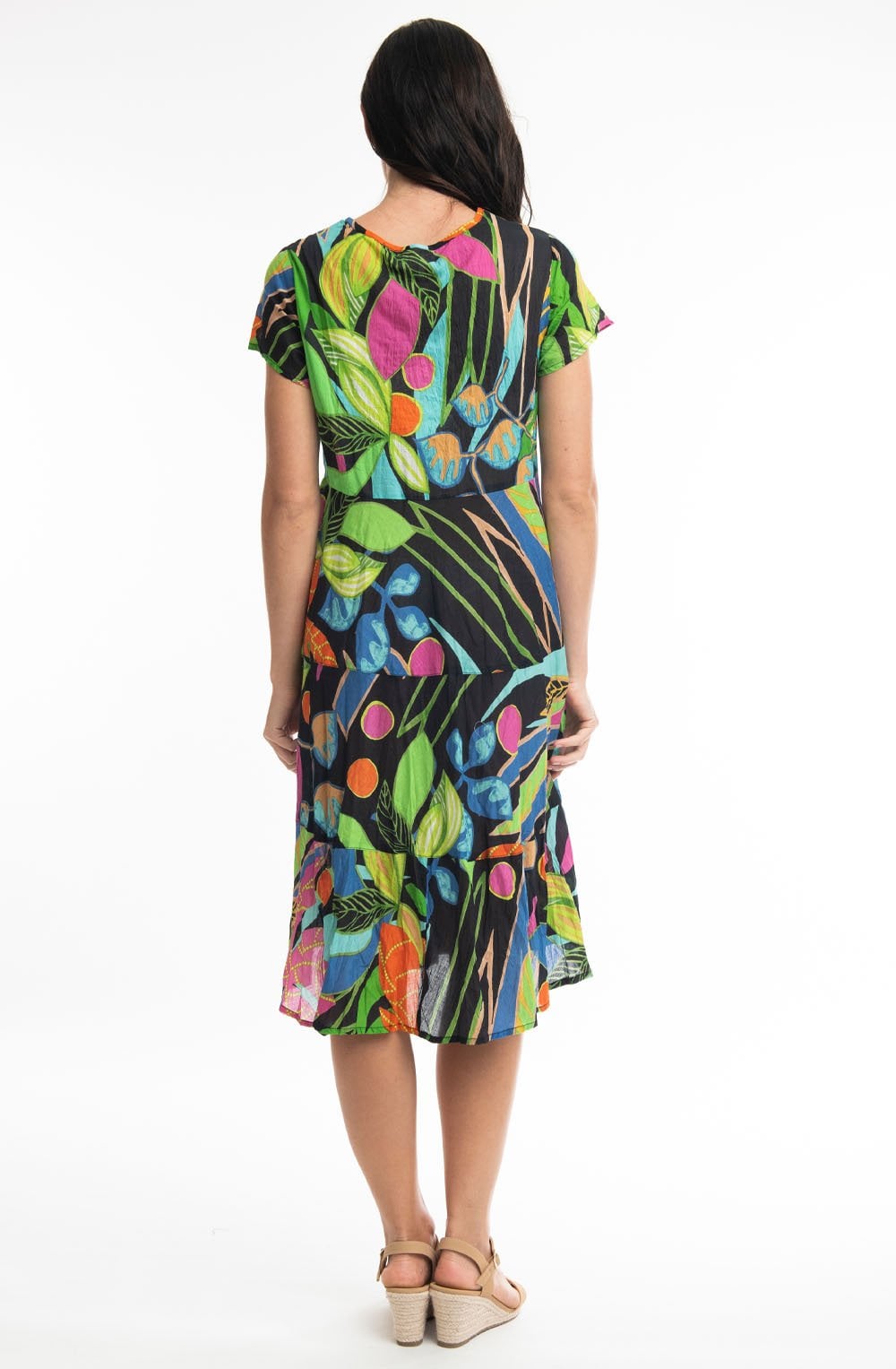 Nicossia Tropical Print Dress