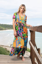 Nicossia Tropical Print Maxi Dress
