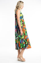 Nicossia Tropical Print Sleeveless Tiered Maxi Dress