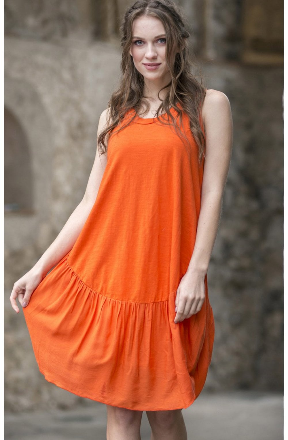 Orange Jersey Dress
