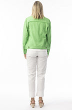 Parakeet Green Linen Mix Frayed Jacket
