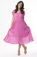 Pink Cotton Gauze Bias Dress