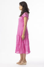 Pink Cotton Gauze Bias Dress