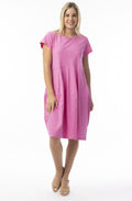 Pink Cotton Jersey Bubble Dress