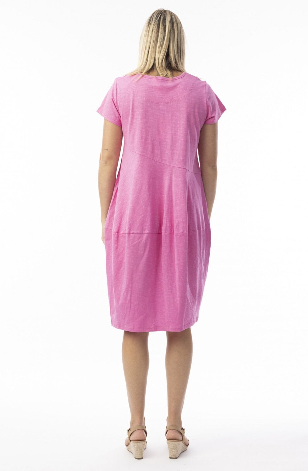 Pink Cotton Jersey Bubble Dress