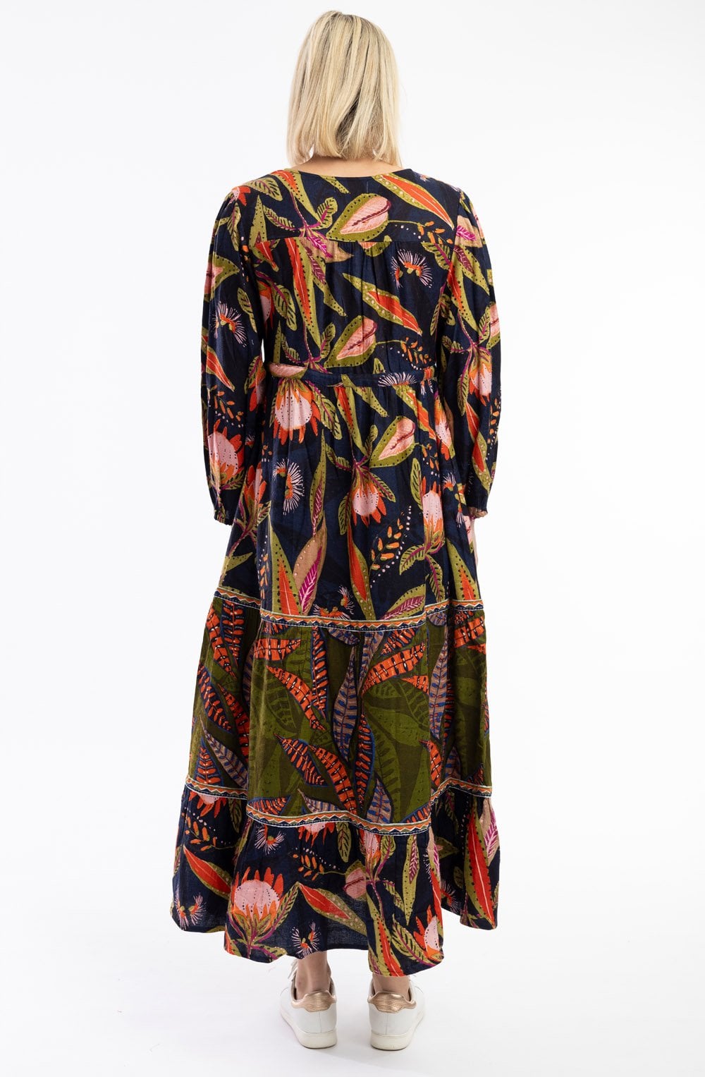 Reckless Puff Sleeve Tiered Dress