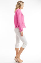Rose Linen Mix Frayed Jacket