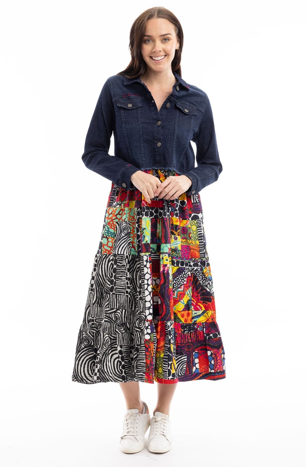 Runaway Train Denim Jacket Effect Dress