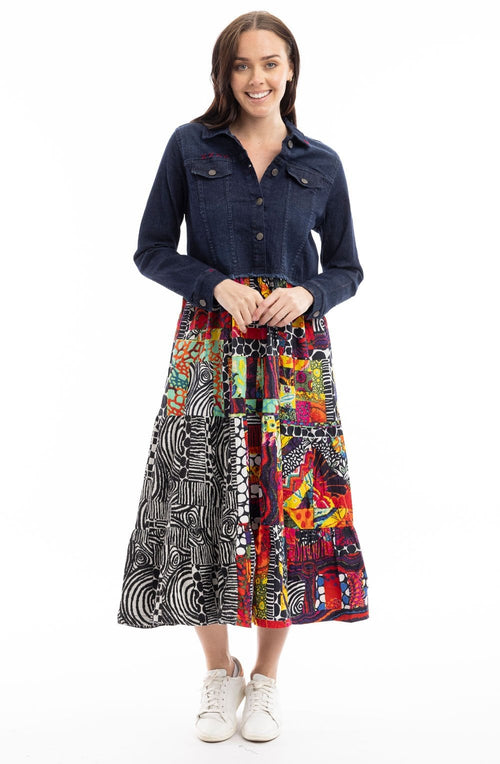 Runaway Train Denim Jacket Effect Dress
