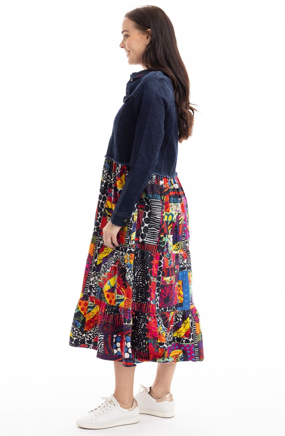 Runaway Train Denim Jacket Effect Dress