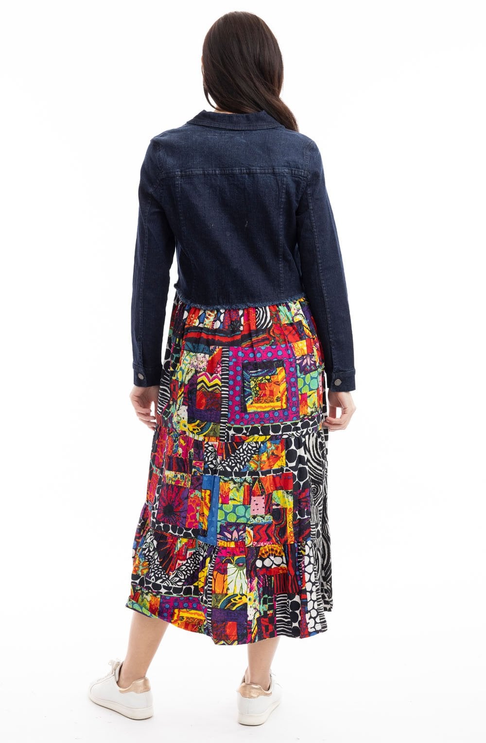 Runaway Train Denim Jacket Effect Dress