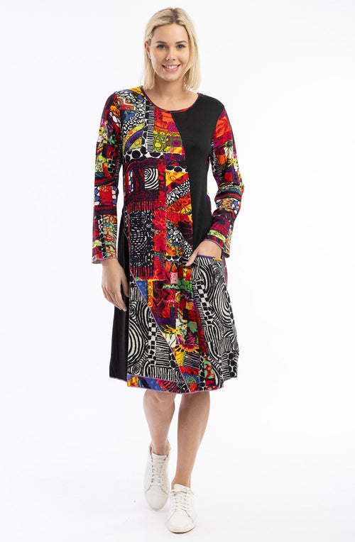 Runaway Train Panelled Jersey Dress