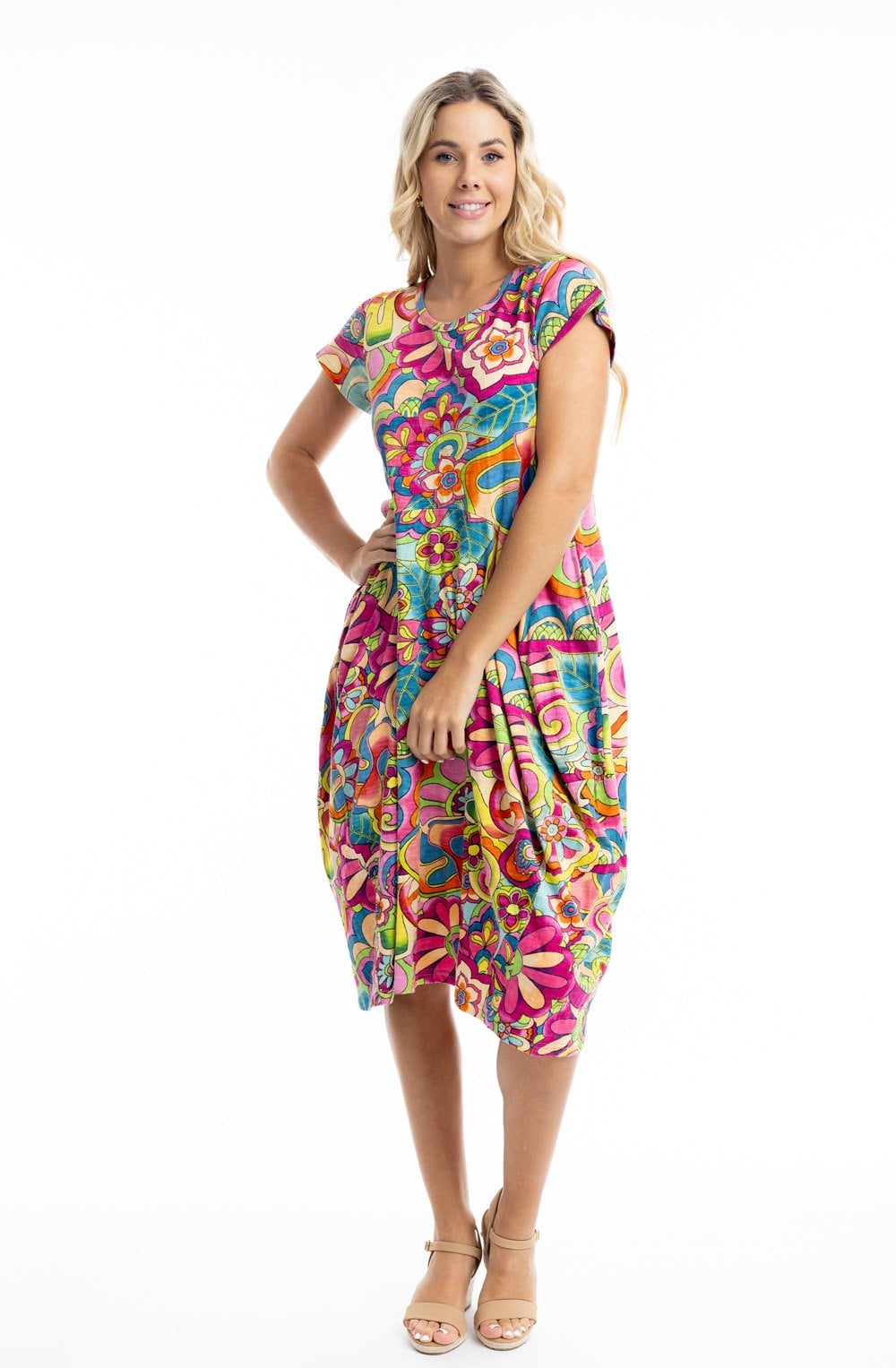 Santa Monica Bold Print Bubble Dress