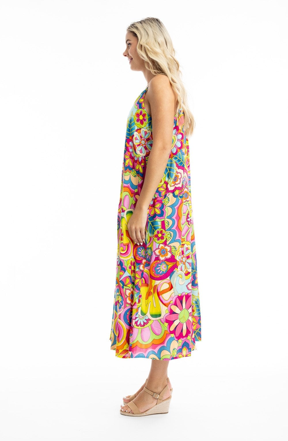 Santa Monica Bold Print Strappy Dress