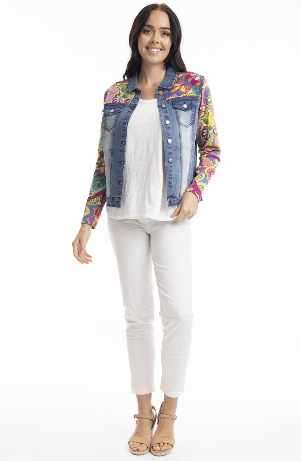 Santa Monica Jersey Panelled Denim Jacket