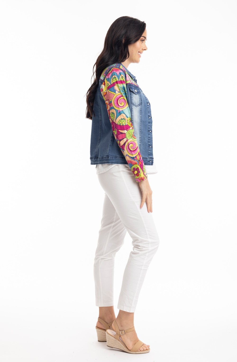 Santa Monica Jersey Panelled Denim Jacket