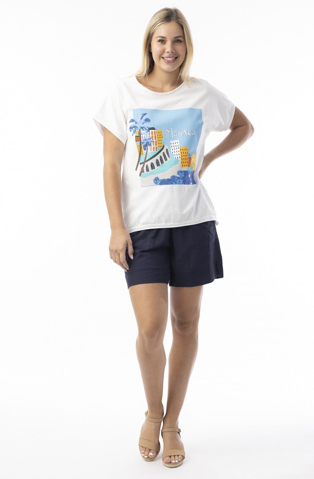 Shimmering Monaco Oversized T shirt