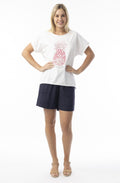 Shimmering Pink Pineapple Oversized T Shirt