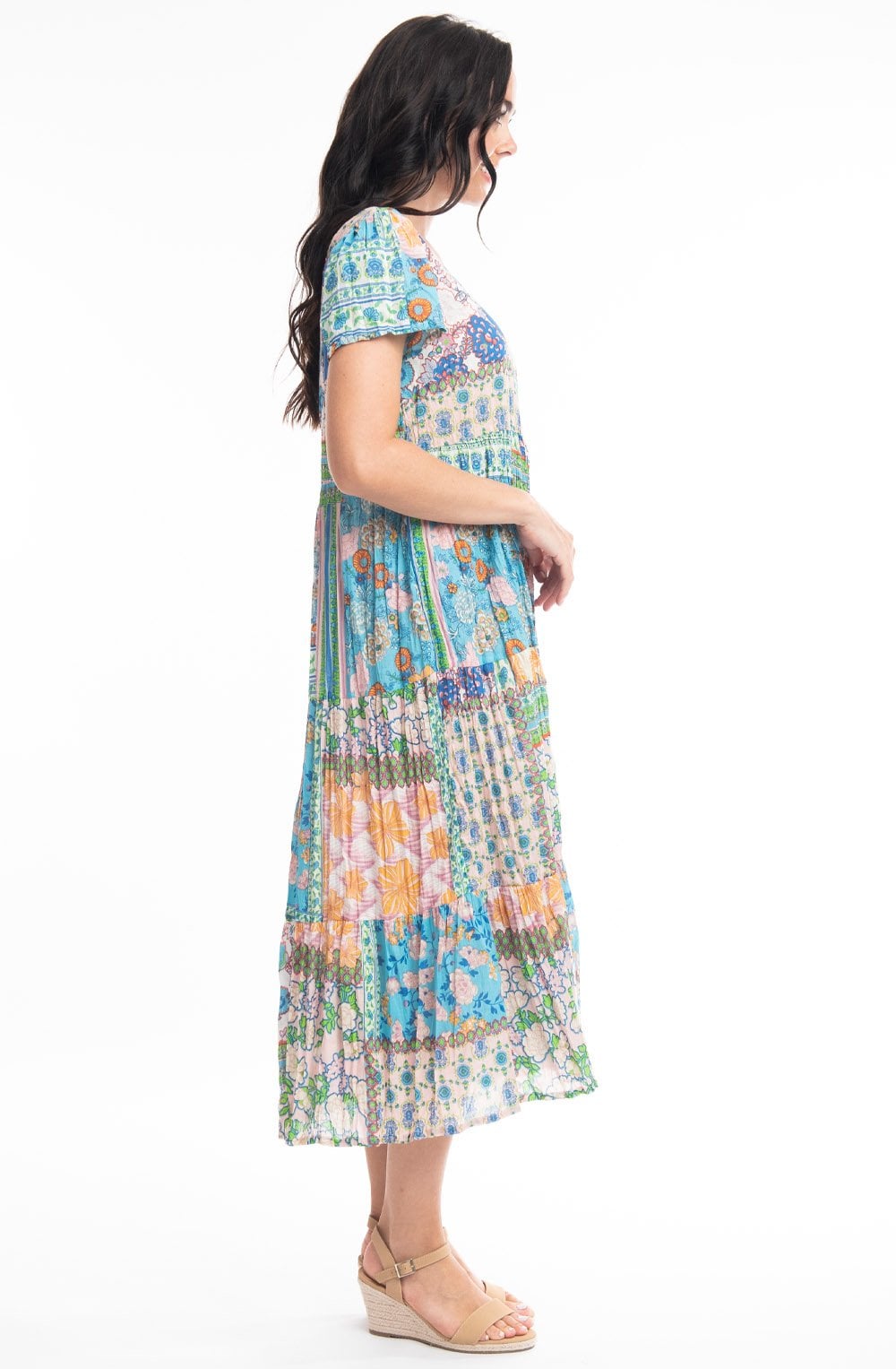 Syros Square Neck Crinkled Cotton dress