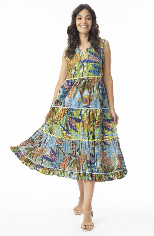 Tayrona Boho Tiered Midi Dress