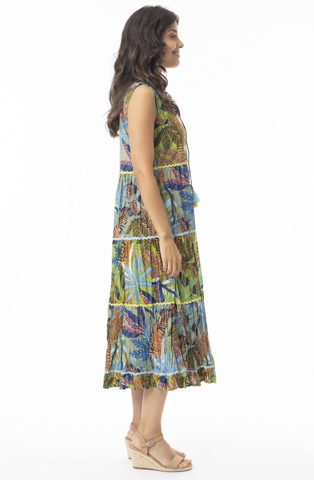 Tayrona Boho Tiered Midi Dress