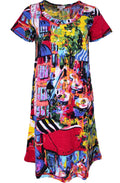 Vibrant Print Jersey Tunic