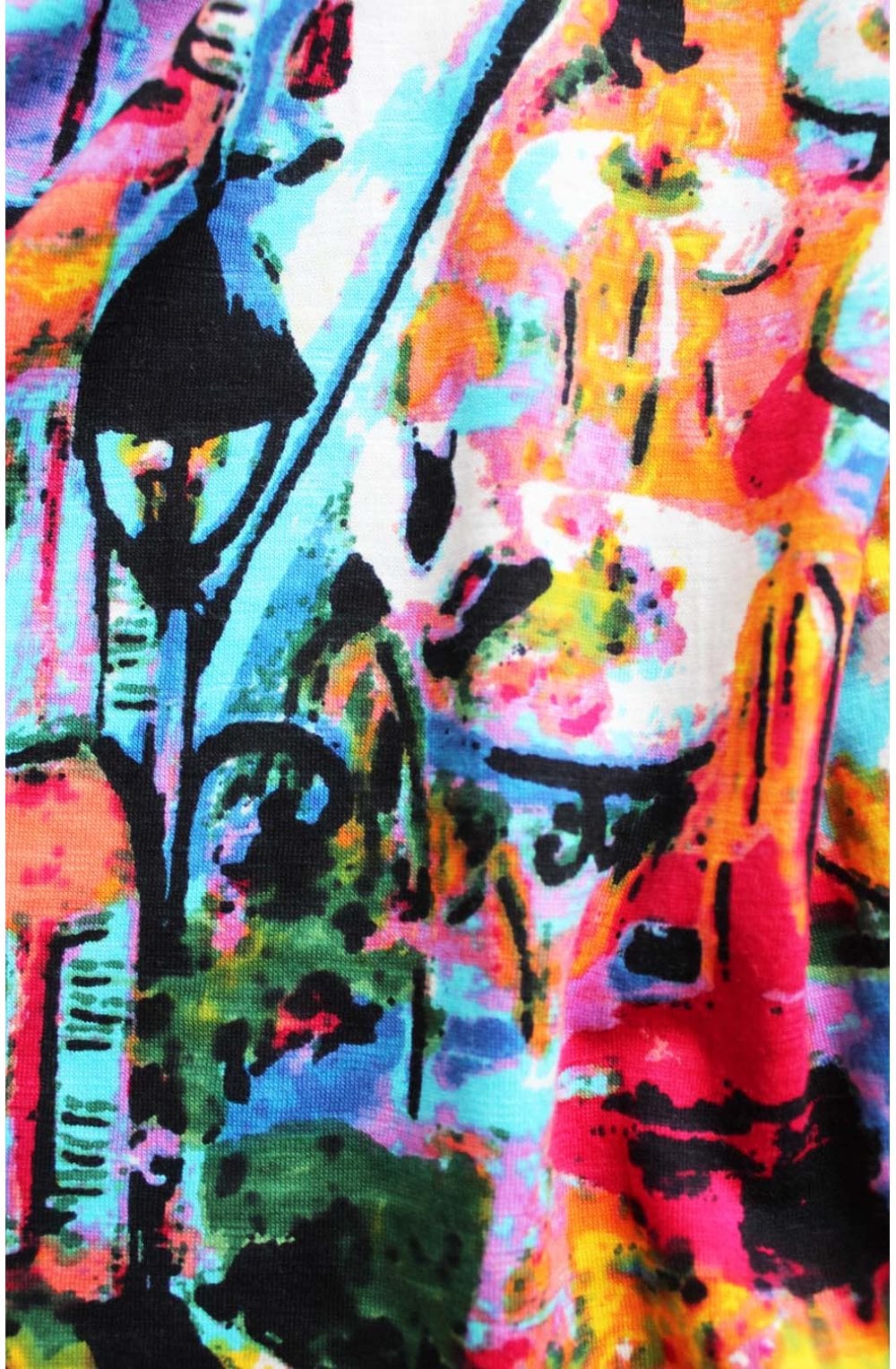 Vibrant Print Jersey Tunic
