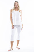 White Bangalene Capri Trousers