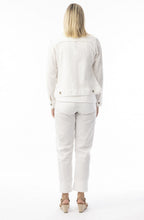 White Linen Mix Frayed Jacket