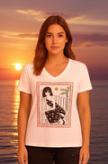 Diamanté and Sequin Lady T Shirt