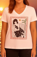 Diamanté and Sequin Lady T Shirt