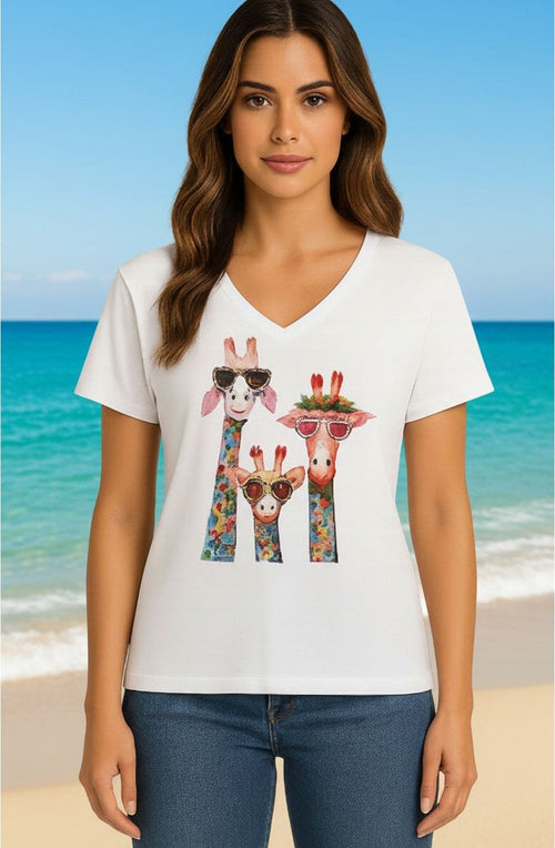 Diamanté Encrusted Giraffe T Shirt