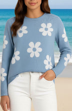 Dusty Blue Flower Jumper